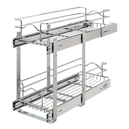Base Cabinet Pull-Out 2-Tier Wire Basket — Rev-A-Shelf cabinet organizer