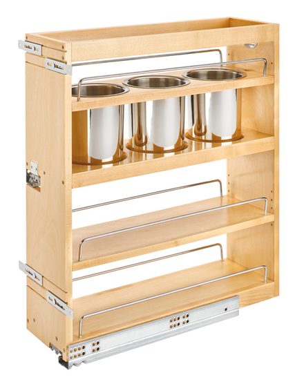 Base Cabinet Utensil Organizer with 3 Bins — Rev-A-Shelf cabinet organizer
