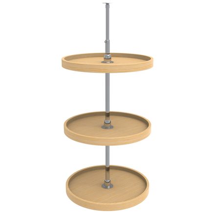 Maple Full-Circle 3-Shelf Lazy Susan for Corner Wall Cabinets — Rev-A-Shelf cabinet organizer