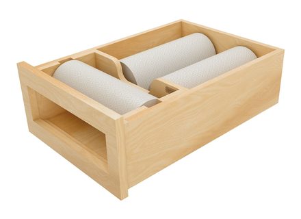 Wood Paper Towel Drawer System for Base Cabinets — Rev-A-Shelf cabinet organizer