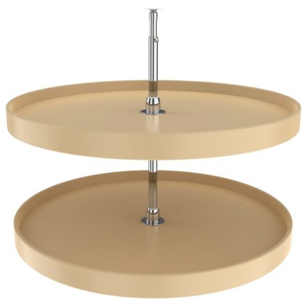 Polymer Full-Circle 2-Shelf Lazy Susan for Corner Wall Cabinets — Rev-A-Shelf cabinet organizer