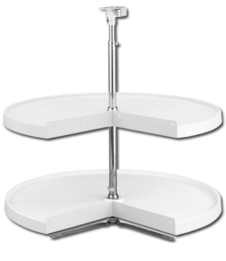 Polymer Pie Cut Lazy Susan 2-Shelf Set — Rev-A-Shelf cabinet organizer