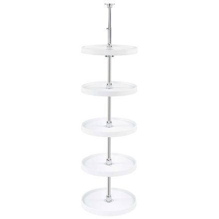 Polymer Shelf Full-Circle Lazy Susan with Telescoping Post for Pantry — Rev-A-Shelf cabinet organizer