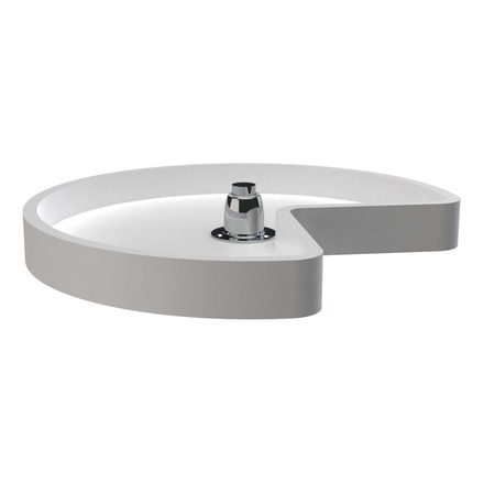 Polymer Shelf Kidney-Shaped Lazy Susan with Bottom Mount Hardware — Rev-A-Shelf cabinet organizer