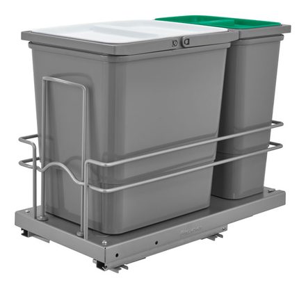 Sink Base Pull-Out Waste Container — Rev-A-Shelf cabinet organizer