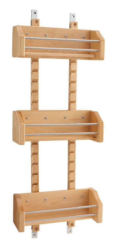Small Adjustable Door Mount Spice Rack — Rev-A-Shelf cabinet organizer