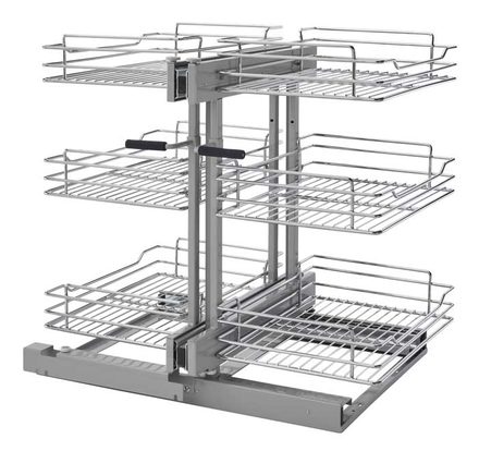 Three-Tier Blind Corner Organizer — Rev-A-Shelf cabinet organizer