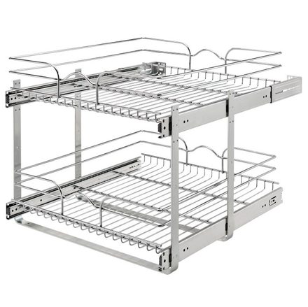 Two-Tier Pull-Out Baskets — Rev-A-Shelf cabinet organizer