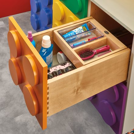 Vanity Half-Tiered Drawer Systems for Frameless Cabinets — Rev-A-Shelf cabinet organizer