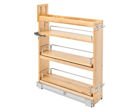 Wood Base Cabinet Swivel Pull-Out Organizer — Rev-A-Shelf cabinet organizer