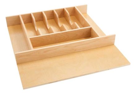 Wood Cutlery Tray Insert — Rev-A-Shelf cabinet organizer