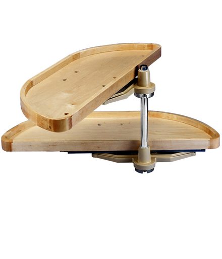 Wood Half Moon Lazy Susan 2-Tier — Rev-A-Shelf cabinet organizer