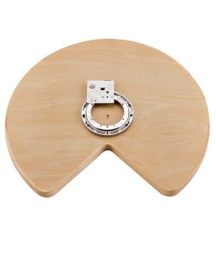 Wood Kidney Lazy Susan Shelf with Swivel Bearing — Rev-A-Shelf cabinet organizer