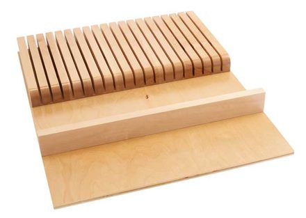 Wood Knife Block Drawer Insert — Rev-A-Shelf cabinet organizer