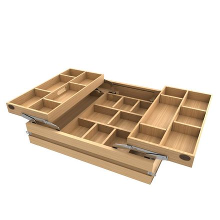 Wood MAXX Tiered Drawer System for Face Frame Cabinet — Rev-A-Shelf cabinet organizer